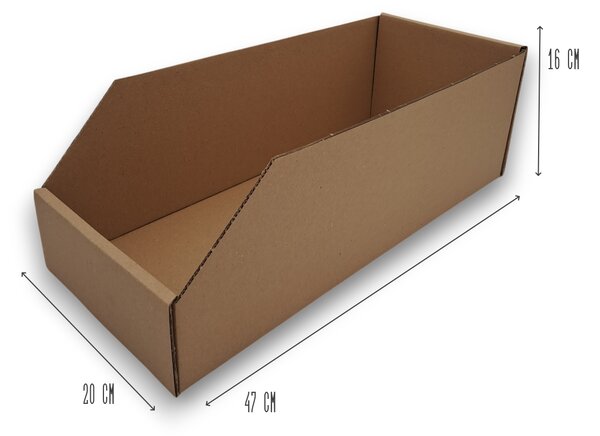 KARTON PAK Úložné boxy na oblečení, organizéry do skříně EKO KARTON 20x47cm
