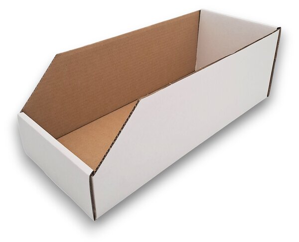 KARTON PAK Úložné boxy na oblečení, organizéry do skříně BÍLÝ KARTON 20 x 47 cm