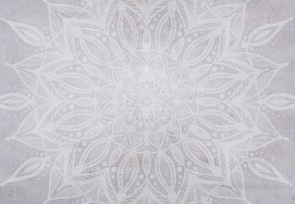 Fototapeta - Mandala na betonové zdi (245x170 cm)