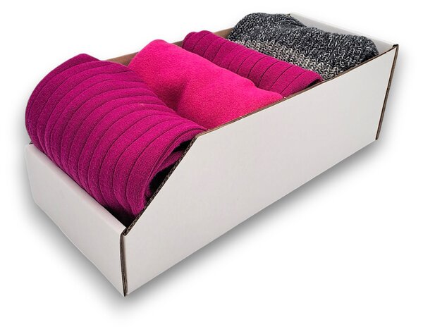 KARTON PAK Úložné boxy na oblečení, organizéry do skříně BÍLÝ KARTON 20 x 47 cm
