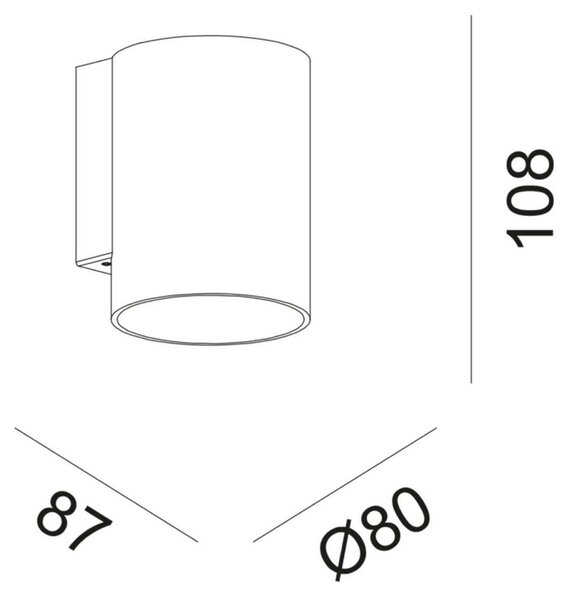 Deko-Light nástěnné přisazené svítidlo - Can IP65, 1x 7,5 W GU10, černá 731224