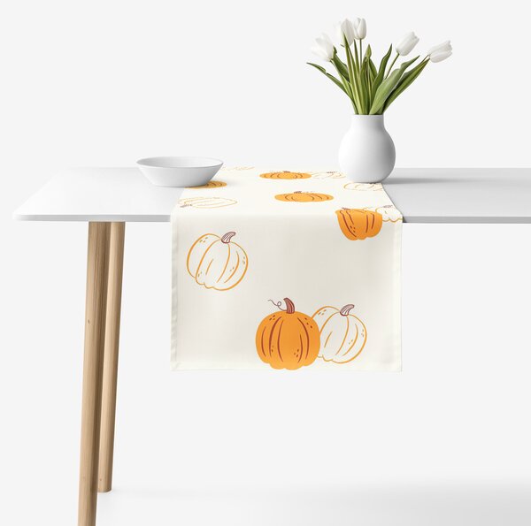 Goldea běhoun na stůl 100% bavlněné plátno - podzimní dýně 35x120 cm