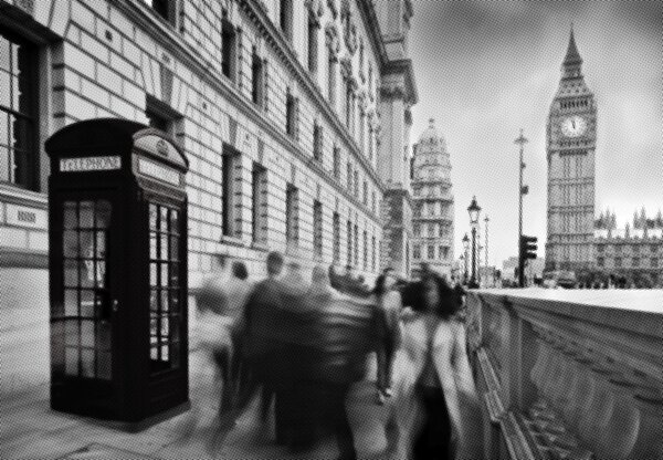 Fototapeta - Halftone city (245x170 cm)