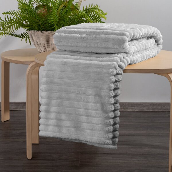 DEKA Z MIKROFLANELU SOFT 200X220 CM STŘÍBRNÁ