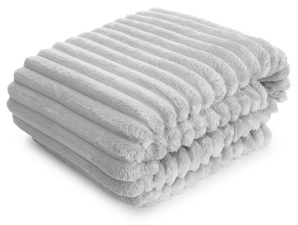 DEKA Z MIKROFLANELU SOFT 200X220 CM STŘÍBRNÁ