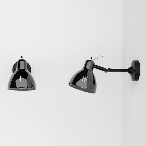 Nástěnná Svítidla Rotaliana, Luxy H0 Glam, stmívatelné, Černá, Obývací pokoj, Kov, Design