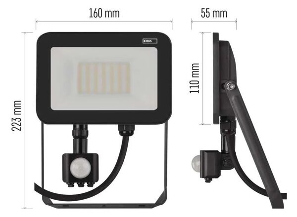 ZS2732 LED REFLEKTOR PROFI 30W 3300LM PIR