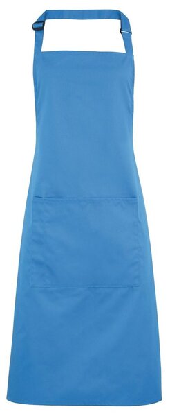 Premier Workwear Kuchyňská zástěra s laclem a kapsou - Safírová modrá