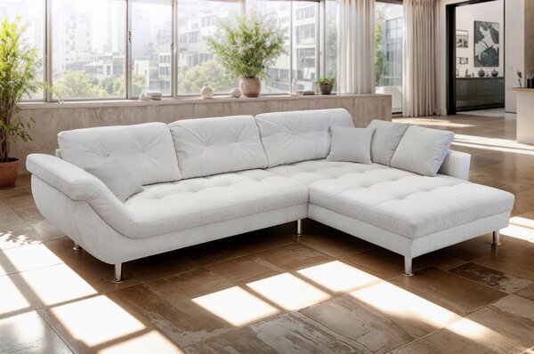 ROHOVÁ SEDAČKA, plast, textil, kompozitní dřevo, krémová Livetastic - Sedací soupravy, Online Only
