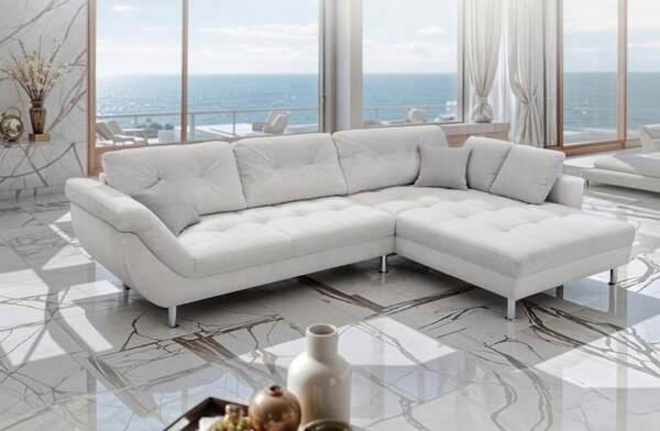 ROHOVÁ SEDAČKA, plast, textil, kompozitní dřevo, krémová Livetastic - Sedací soupravy, Online Only