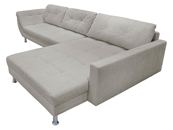 ROHOVÁ SEDAČKA, plast, textil, kompozitní dřevo, béžová Livetastic - Sedací soupravy, Online Only