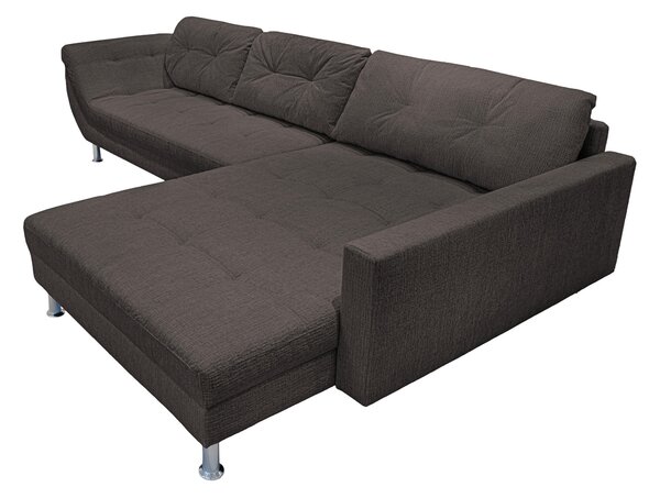 ROHOVÁ SEDAČKA, plast, textil, kompozitní dřevo, tmavě hnědá Livetastic - Sedací soupravy, Online Only