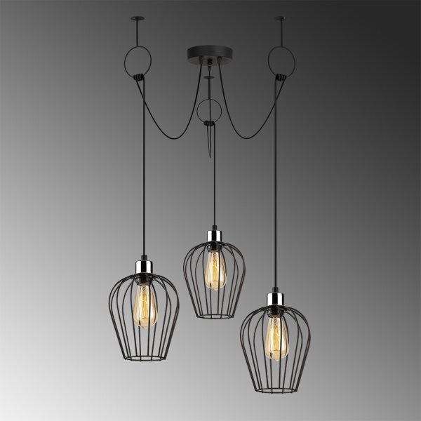 Lustr na lanku TEL 3xE27/40W/230V pavouk