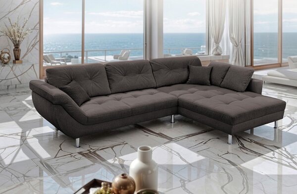 ROHOVÁ SEDAČKA, plast, textil, kompozitní dřevo, tmavě hnědá Livetastic - Sedací soupravy, Online Only