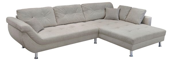 ROHOVÁ SEDAČKA, plast, textil, kompozitní dřevo, béžová Livetastic - Sedací soupravy, Online Only