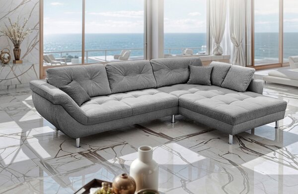 ROHOVÁ SEDAČKA, plast, textil, kompozitní dřevo, tmavě šedá Livetastic - Sedací soupravy, Online Only