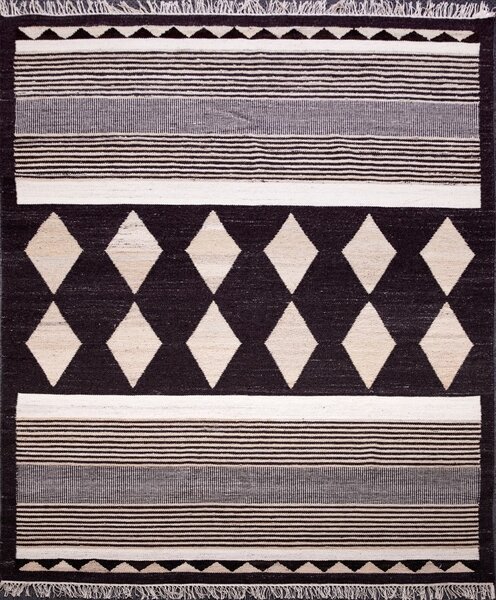 Diamond Carpets koberce Ručně vázaný kusový koberec Alberta DESP P114 Dark Coffee Mix - 120x170 cm