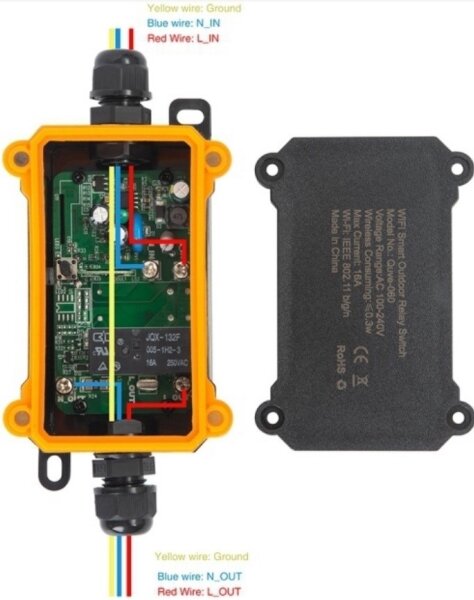 Immax NEO 07746L-Chytrý venkovní vypínač NEO LITE 3680W/230V/16A IP68 Wi-Fi Tuya