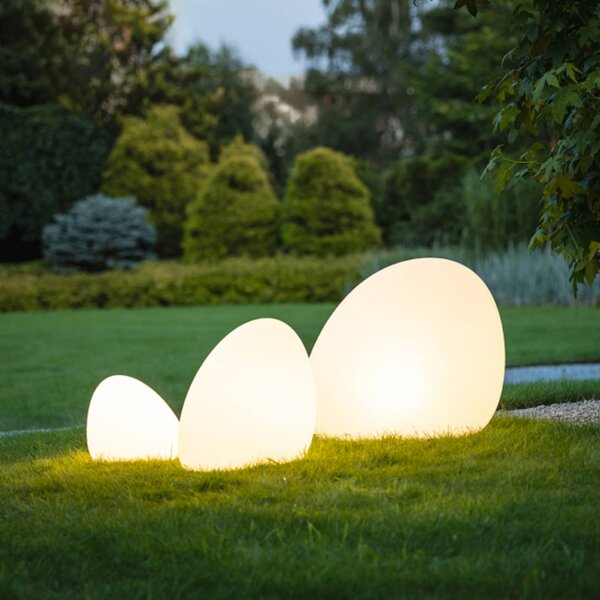 Nowodvorski Lighting Venkovní svítidlo Stone S, 45 x 30 cm, bílé, plast, IP44, Bílá / opál, Plast, Moderní
