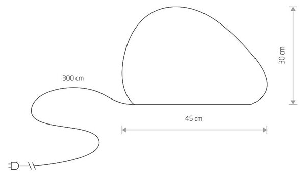 Nowodvorski Lighting Venkovní svítidlo Stone S, 45 x 30 cm, bílé, plast, IP44, Bílá / opál, Plast, Moderní