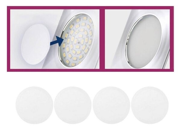 Briloner 7224-040 - SADA 4x Difuzor pro podhledová svítidla pr. 69 mm