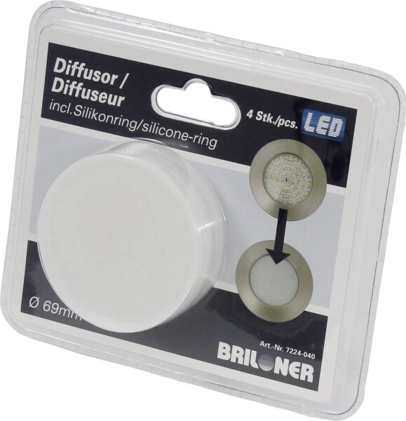 Briloner 7224-040 - SADA 4x Difuzor pro podhledová svítidla pr. 69 mm