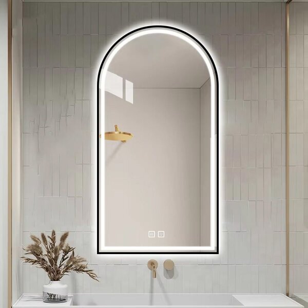 Tutumi Zrcadlo 60x100 cm s vyhříváním a regulovatelným LED osvětlením HOM-06504