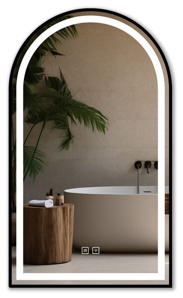 Tutumi Zrcadlo 60x100 cm s vyhříváním a regulovatelným LED osvětlením HOM-06504