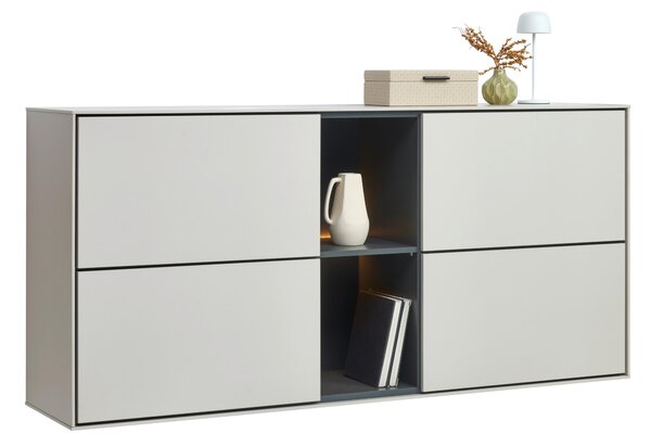 BOTNÍK, barvy grafitu, kašmírová, 170/81/41 cm Voleo - Botníky