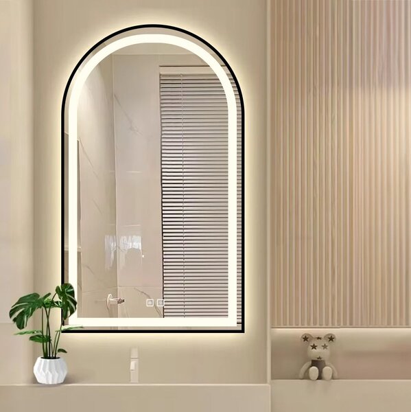 Tutumi Zrcadlo 60x100 cm s vyhříváním a regulovatelným LED osvětlením HOM-06504