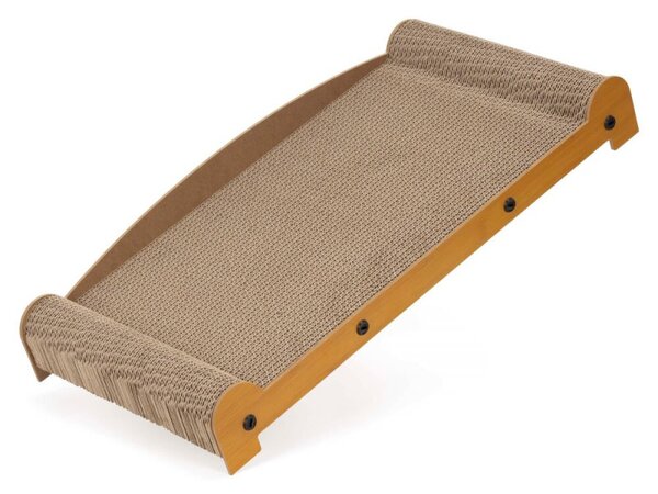 Kartonové škrabadlo pro kočky 56x27,5x30 cm SPRINGOS PA1092 hnědé
