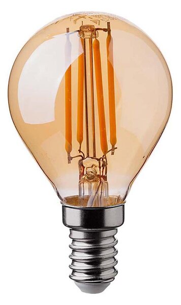LED Žárovka FILAMENT AMBER P45 E14/4W/230V 2200K