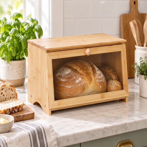 Bambusový chlebník 40x20x23 cm SPRINGOS KI0159 přírodní