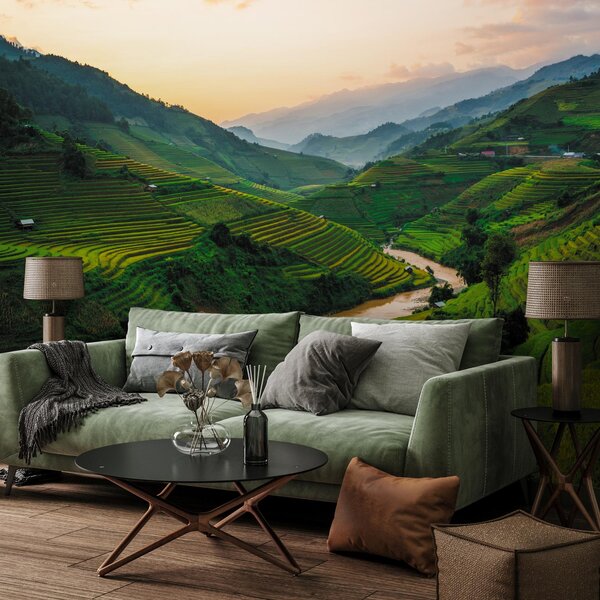 Fototapeta - Rýžové pole Mu Cang Chai (245x170 cm)