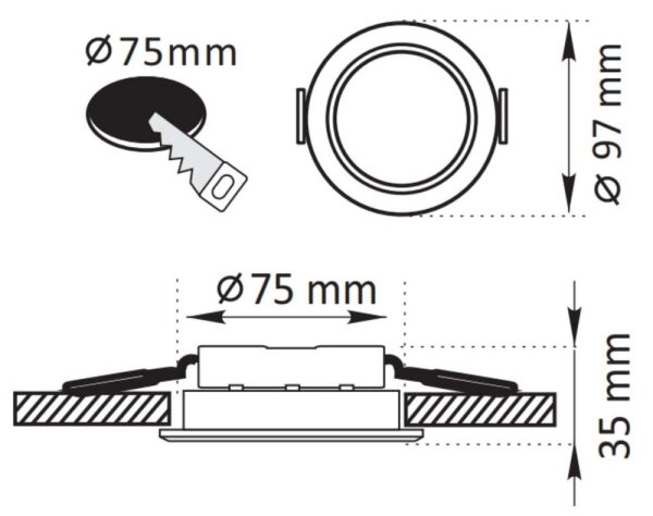 LED Podhledové svítidlo ZOE LED/4,8W/230V bílá
