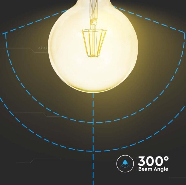 LED Žárovka FILAMENT G125 E27/12W/230V 2200K