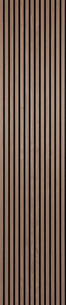 Akustický panel Wallnite Basic Line - černý filc - Ořech 2400x520x18