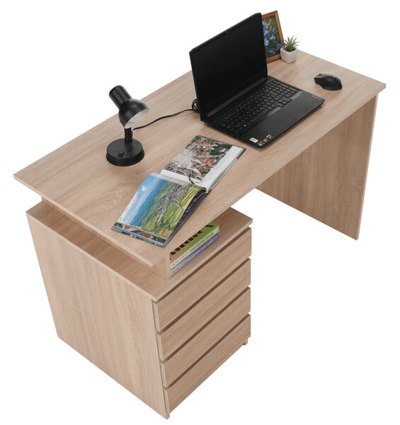 KONDELA PC stůl, dub sonoma, HANY NEW