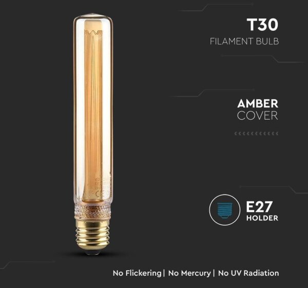 LED Žárovka FILAMENT T30 E27/2W/230V 1800K Art Edition