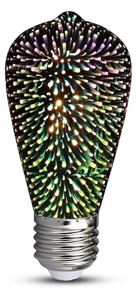 LED 3D Dekorační žárovka FILAMENT ST64 E27/3W/230V 3000K