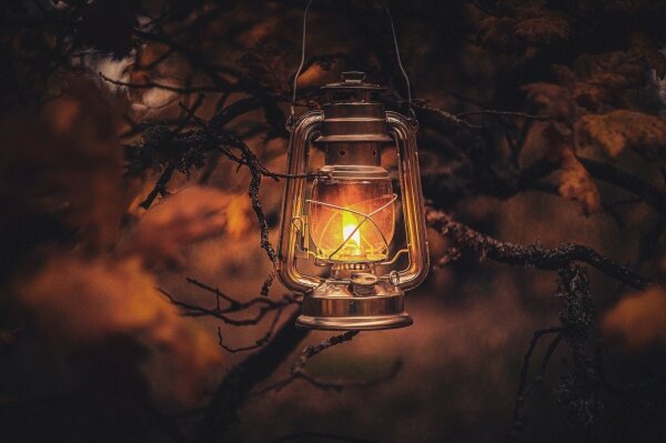 Brilagi - Petrolejová lampa LANTERN 24,5 cm měděná