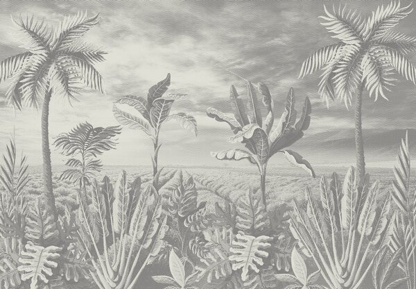 Fototapeta - Engrave jungle (245x170 cm)