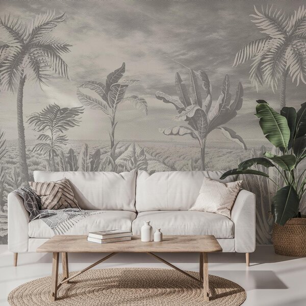 Fototapeta - Engrave jungle (245x170 cm)