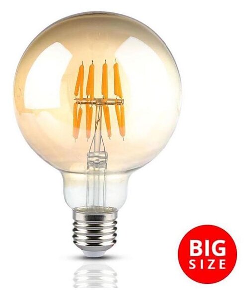 LED Žárovka FILAMENT G95 E27/8W/230V 2200K