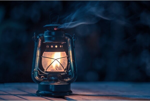 Brilagi - Petrolejová lampa LANTERN 24,5 cm tmavě modrá