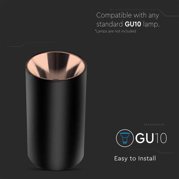Bodové svítidlo 1xGU10/35W/230V černá/rose gold