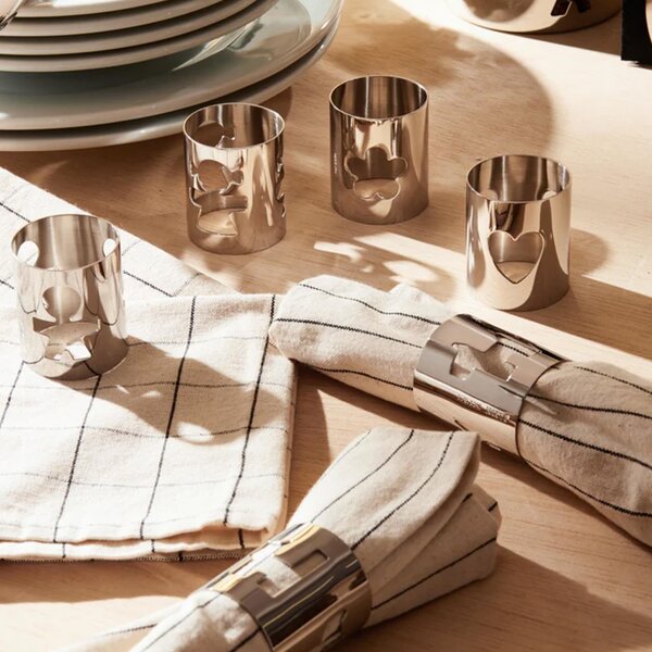 Alessi designové kroužky na ubrousky Barkring