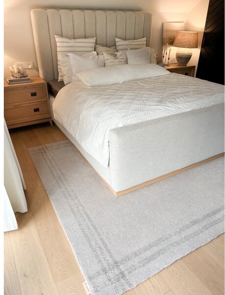 Krémový vlněný koberec 160x240 cm Calisia M Grid Rim – Agnella