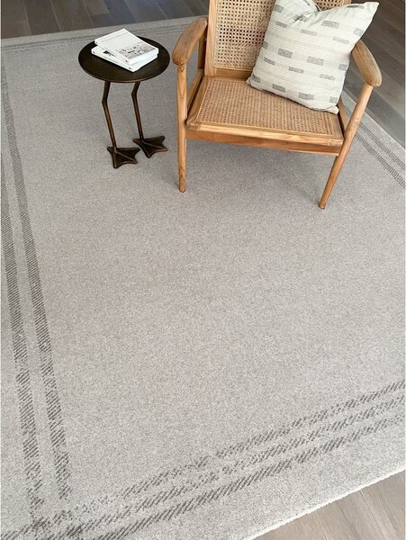 Krémový vlněný koberec 160x240 cm Calisia M Grid Rim – Agnella