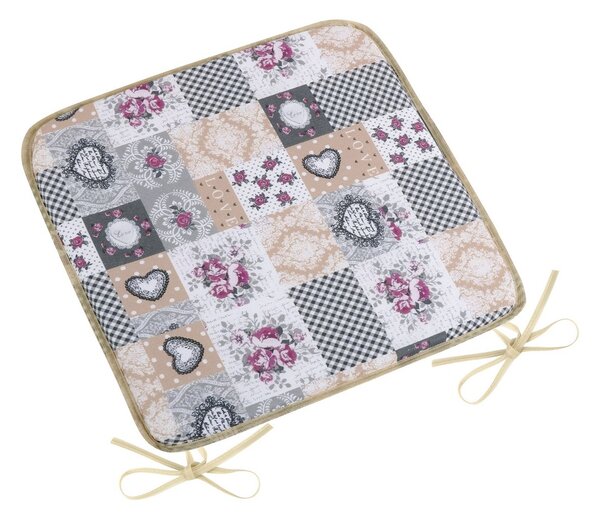 Bellatex Sedák DITA hladký Patchwork love, 40 x 40 cm